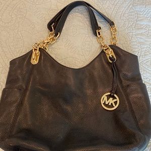 Black leather Michael Kors purse